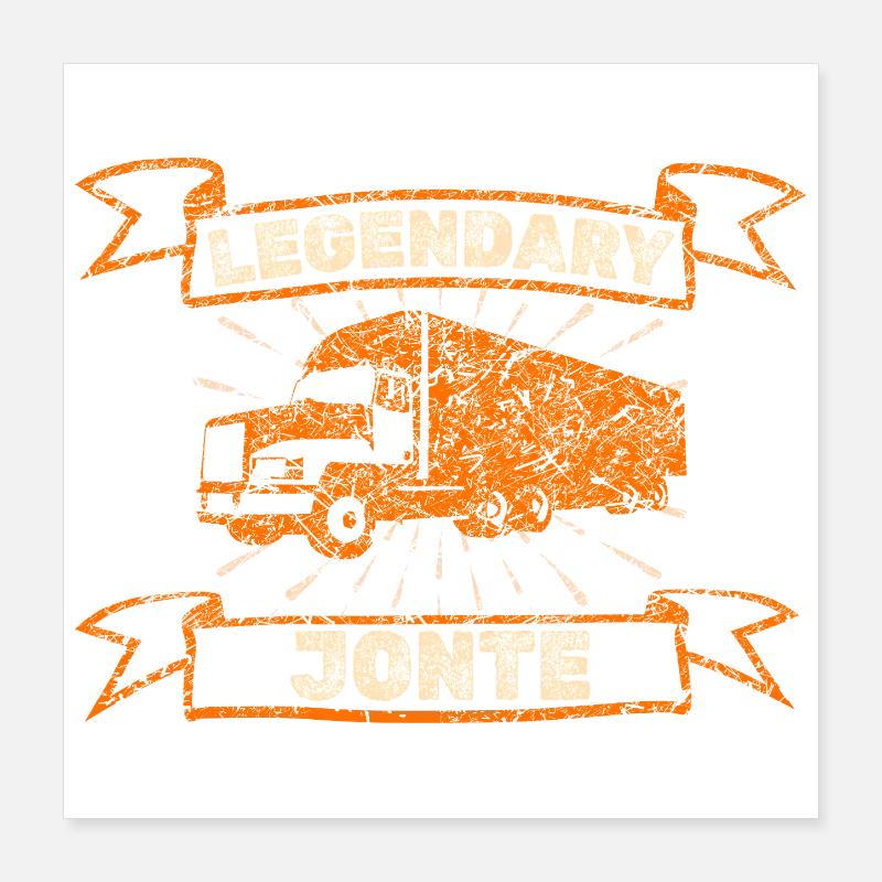 Jonte as a trucker Poster 16" x 16" (40x40 cm)