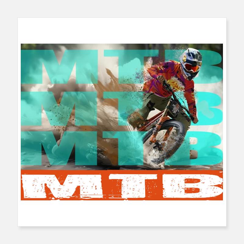 Vélo VTT Poster 40 x 40 cm