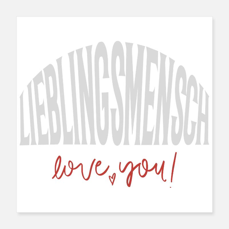 Lieblingsmensch Poster 40x40 cm