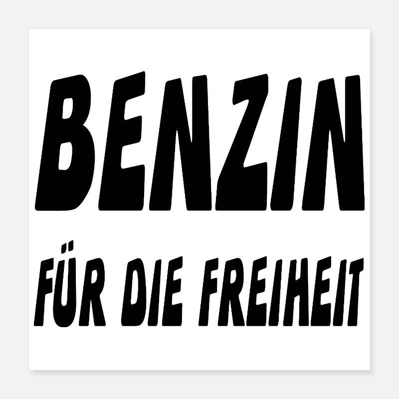 Benzin Poster 40x40 cm