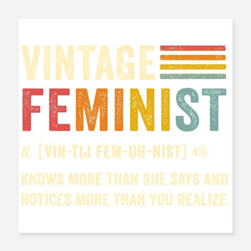 Feminist Definition Vintage Poster 16" x 16" (40x40 cm)