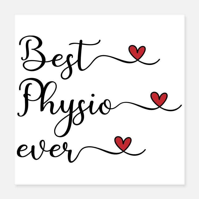 Bester Physiotherapeut Poster 40x40 cm