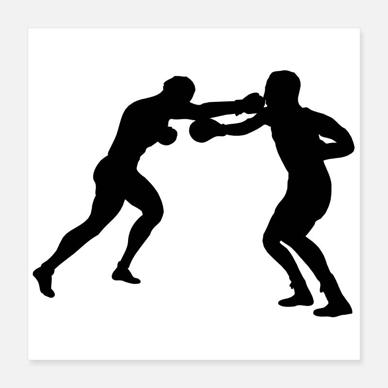 Boxkampf Poster 40x40 cm