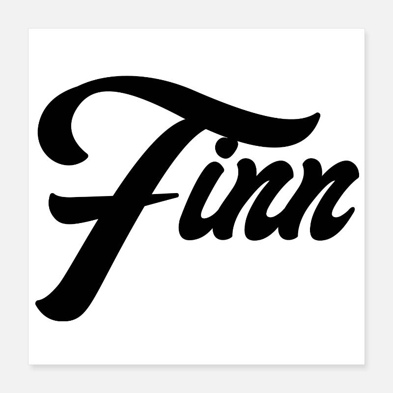 Name Finn geometric pattern on textiles Poster 16" x 16" (40x40 cm)