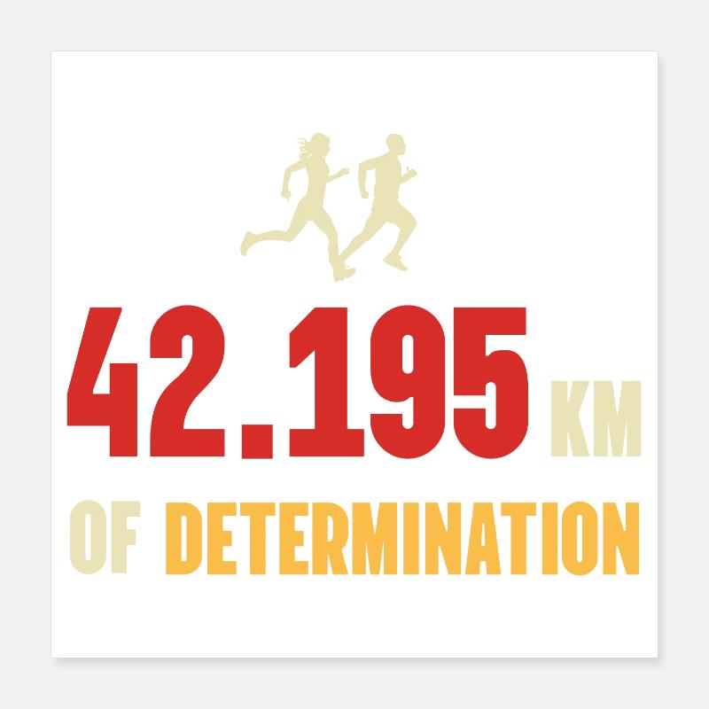 Marathon - 42,195 km de détermination Poster 40 x 40 cm