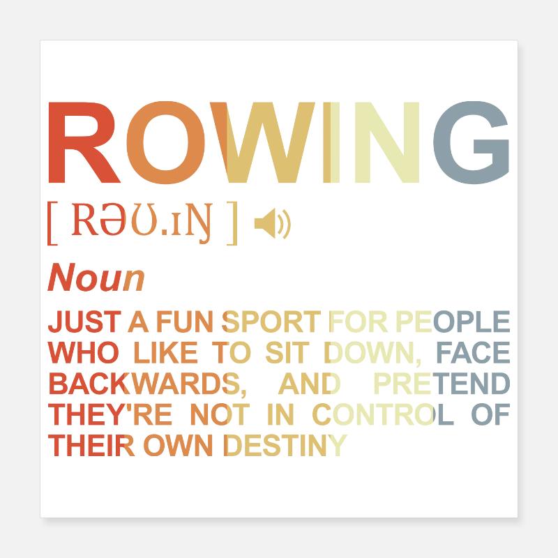 Rowing Term Poster 16" x 16" (40x40 cm)