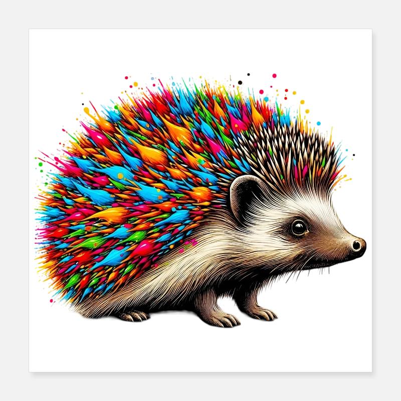 Hérisson Poster 40 x 40 cm