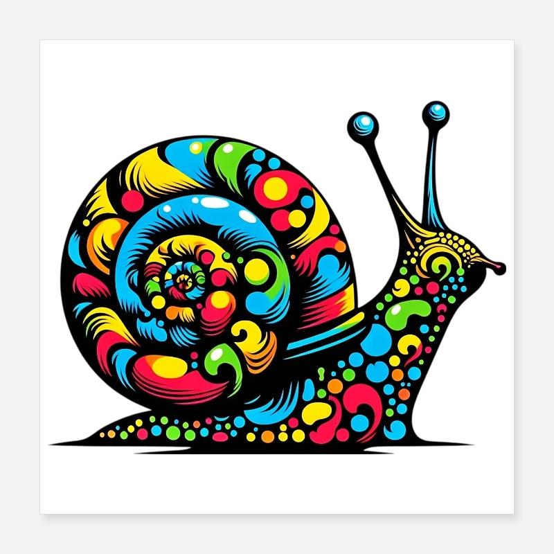 Escargot Poster 40 x 40 cm