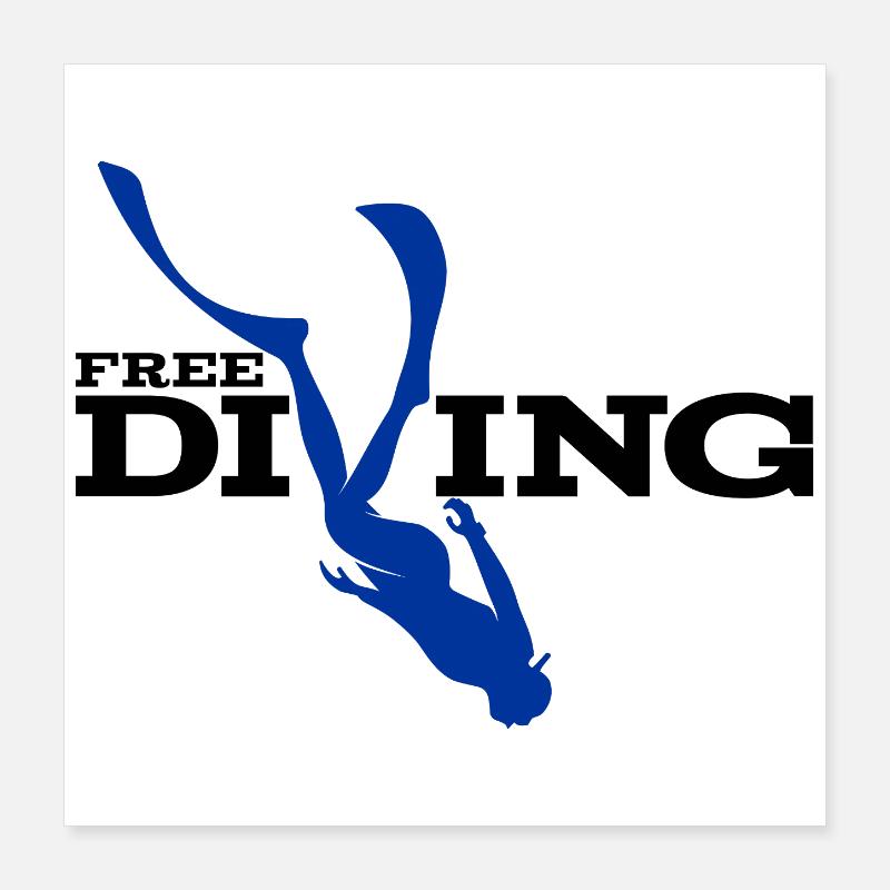 AquaDive Silhouette Poster 40x40 cm
