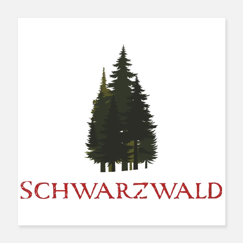 Forest Assembly Nature Design Black Forest Poster 16" x 16" (40x40 cm)