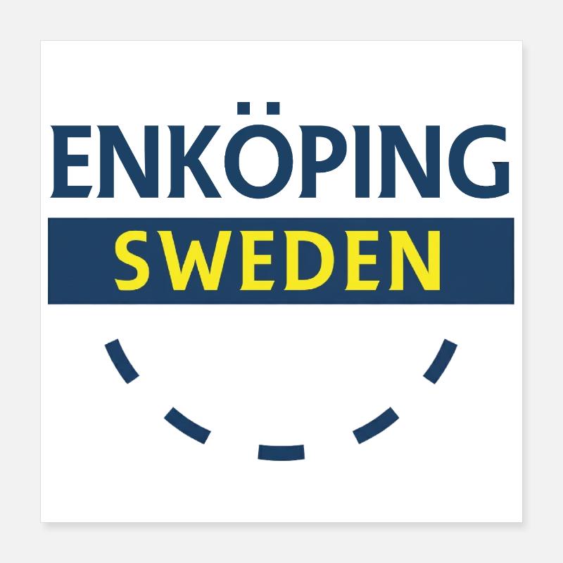 Enköping Suède Emblème Poster 40 x 40 cm