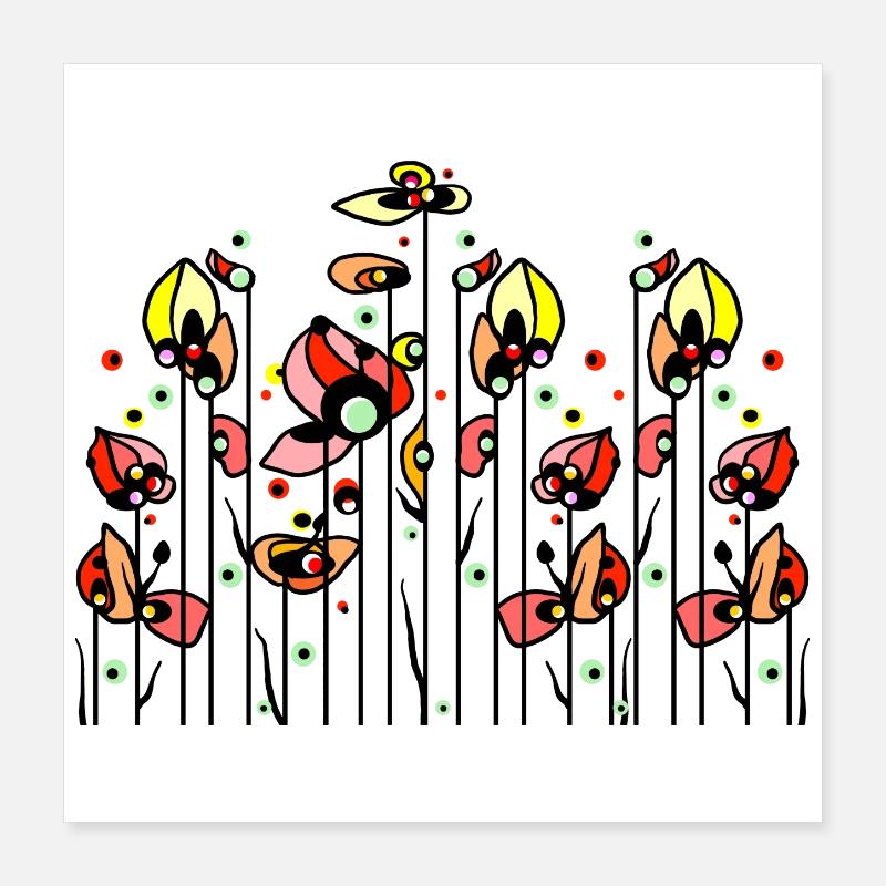 Blumen Poster 40x40 cm