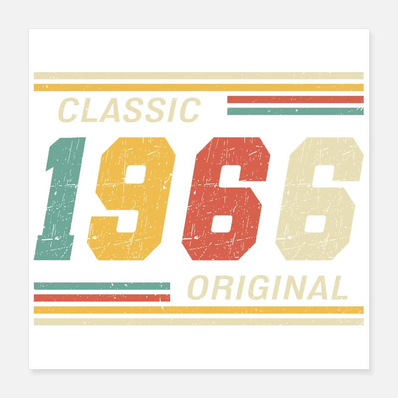 1966 - Original classique Poster 40 x 40 cm