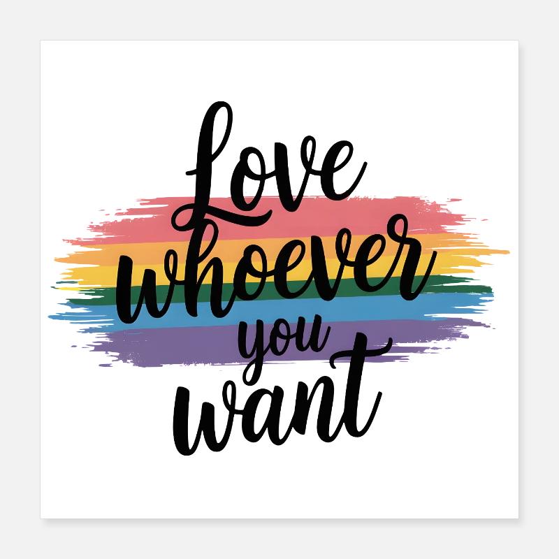 Liebe wem du willst Pride Palette Poster 40x40 cm