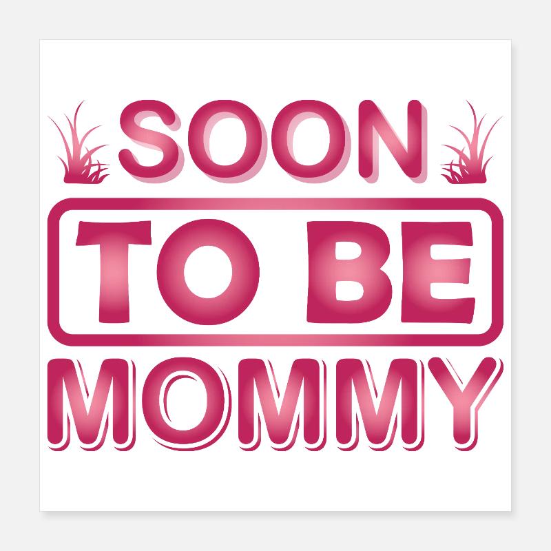 Bald Mama-Muttertag-Shirt Poster 40x40 cm