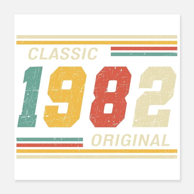 Classic 1982 original 1982 Poster 40x40 cm
