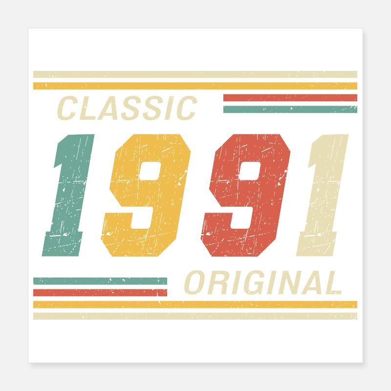 Classic 1991 original 1991 Poster 40x40 cm