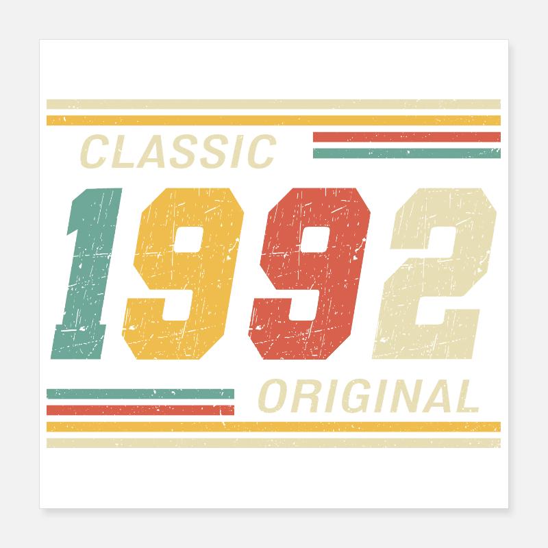 Classic 1992 original 1992 Poster 40x40 cm