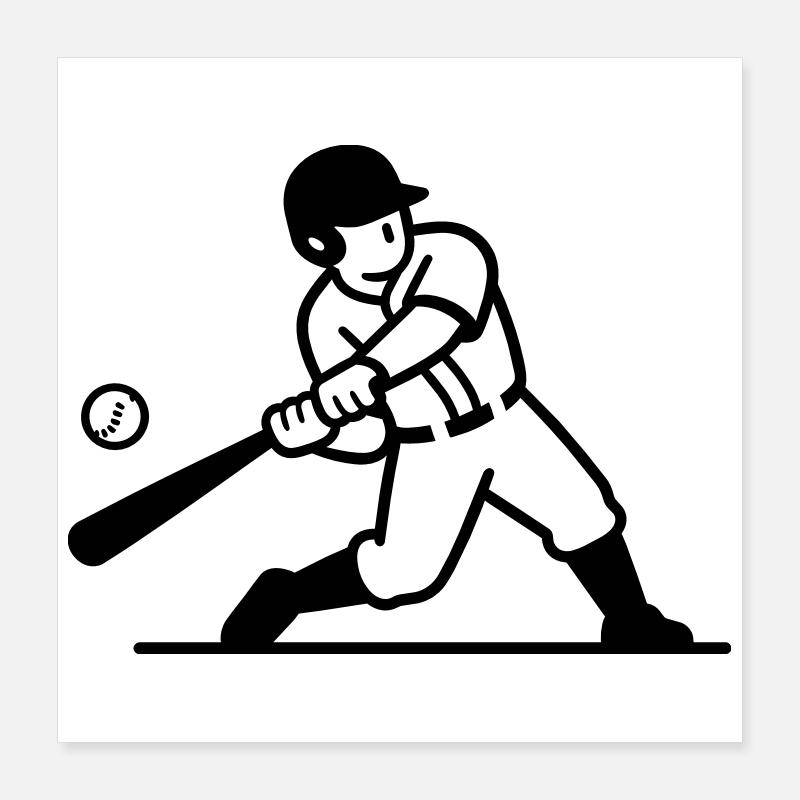 baseball Poster 16" x 16" (40x40 cm)