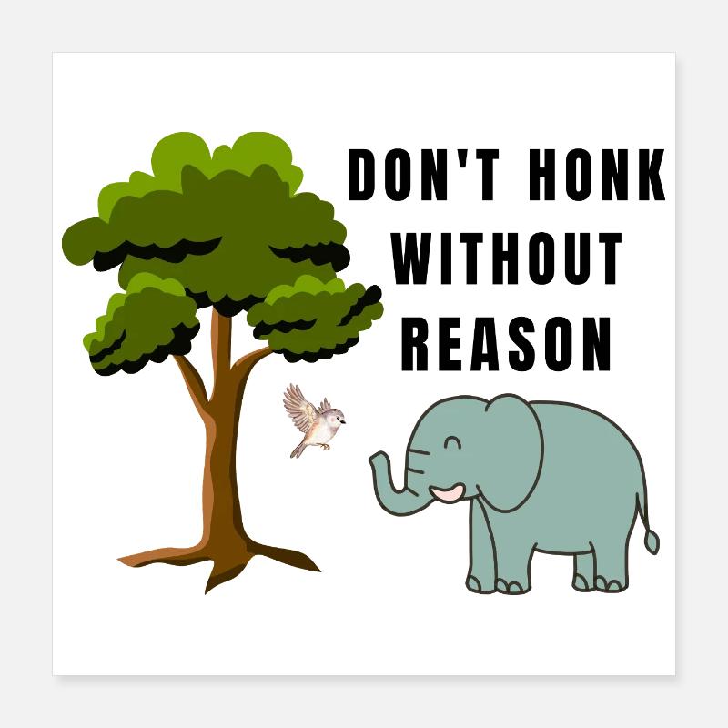N’t_honk Poster 40 x 40 cm