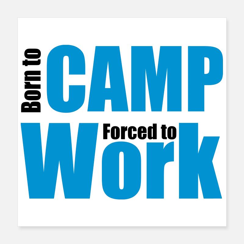Camping Poster 40 x 40 cm