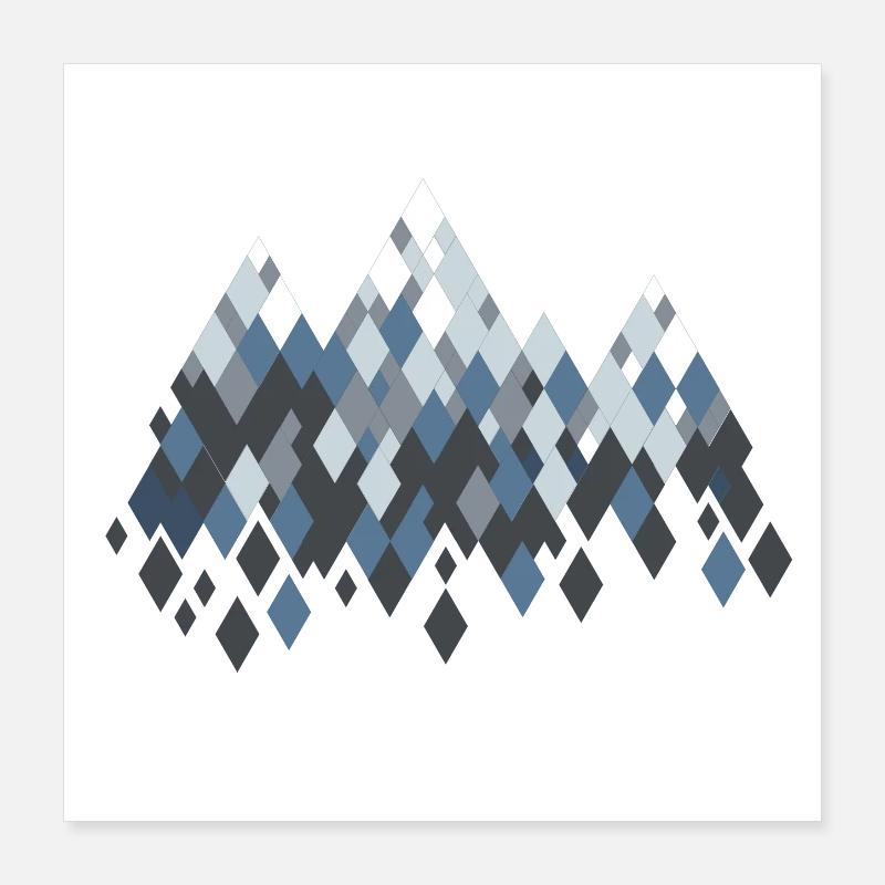 Montagnes Poster 40 x 40 cm
