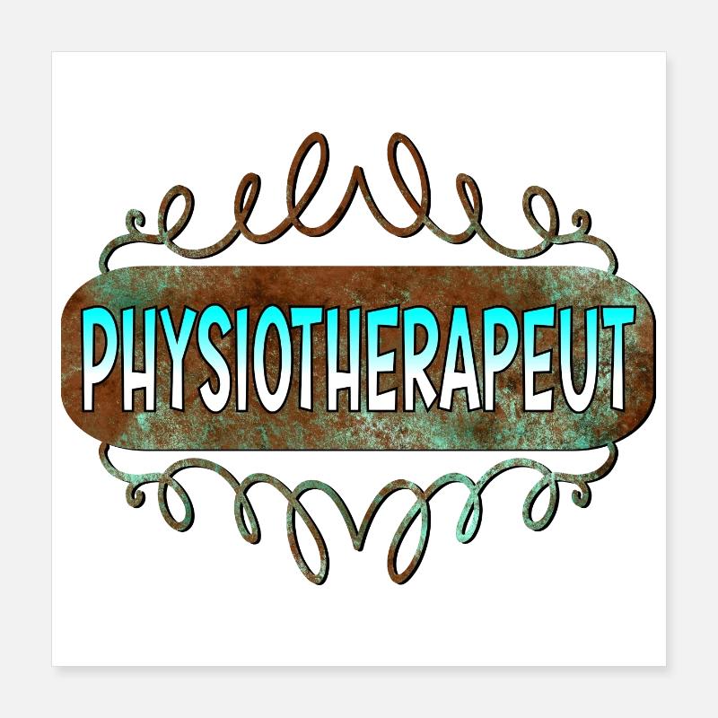 Physiotherapeut Poster 40x40 cm