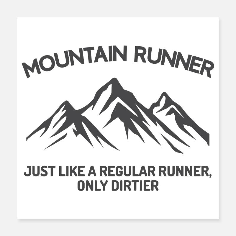 Coureur de montagne Poster 40 x 40 cm