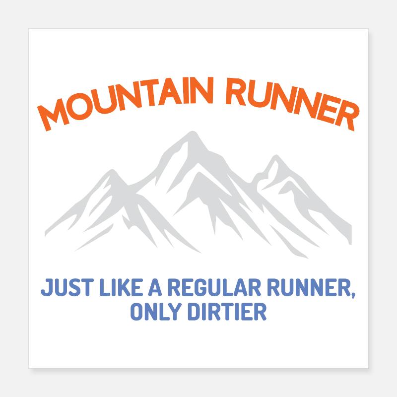 Bergläufer Poster 40x40 cm