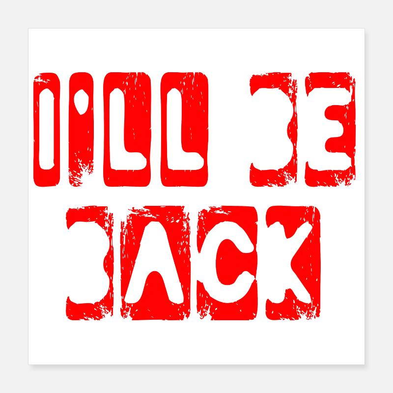Ich bin zurück! Poster 40x40 cm