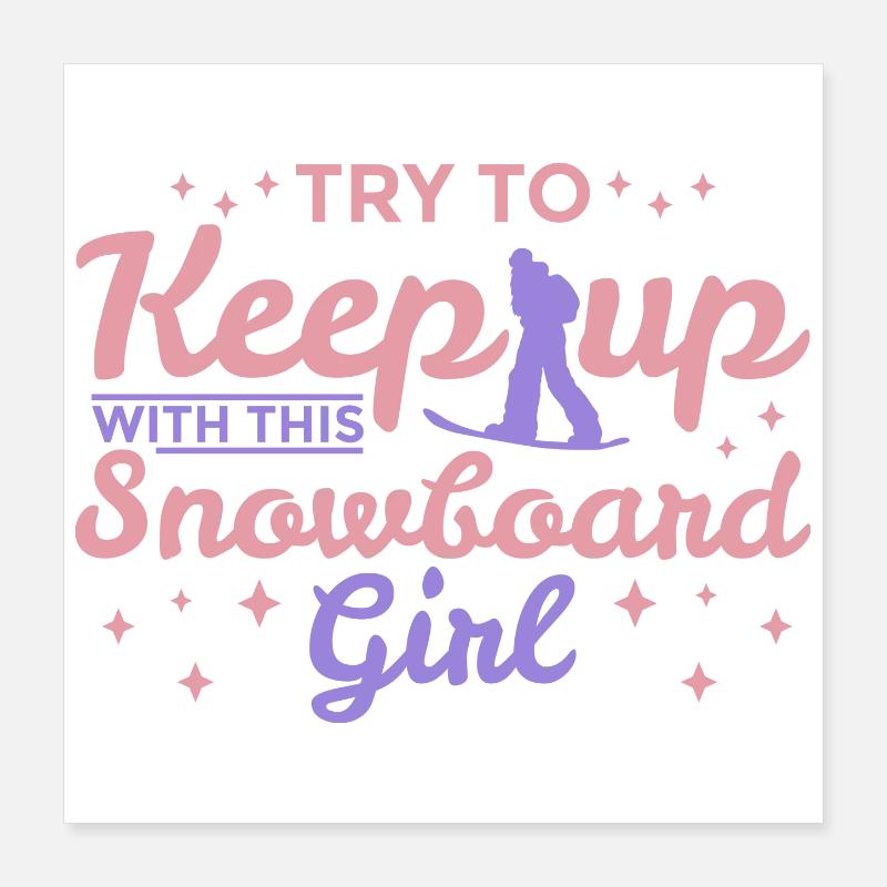 Snowboarder Poster 40 x 40 cm