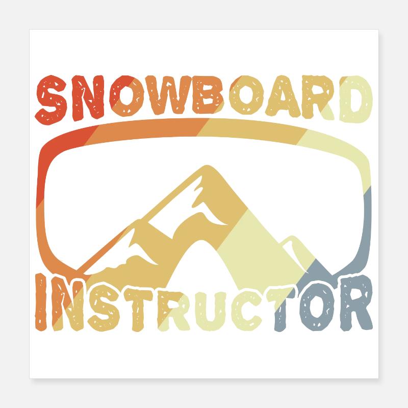 Snowboard Instructor Poster 16" x 16" (40x40 cm)