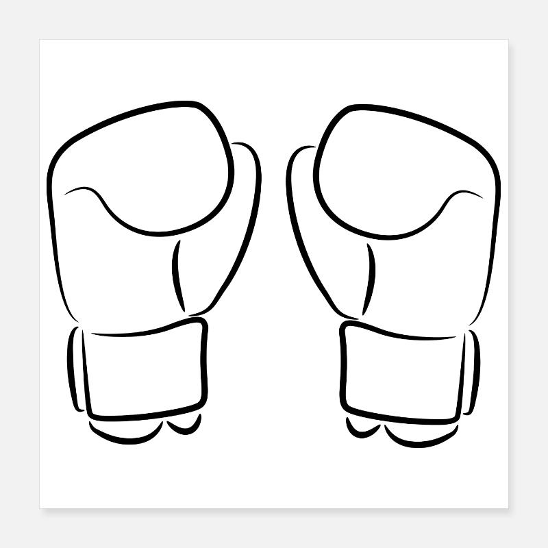 Gants de kickboxing Poster 40 x 40 cm
