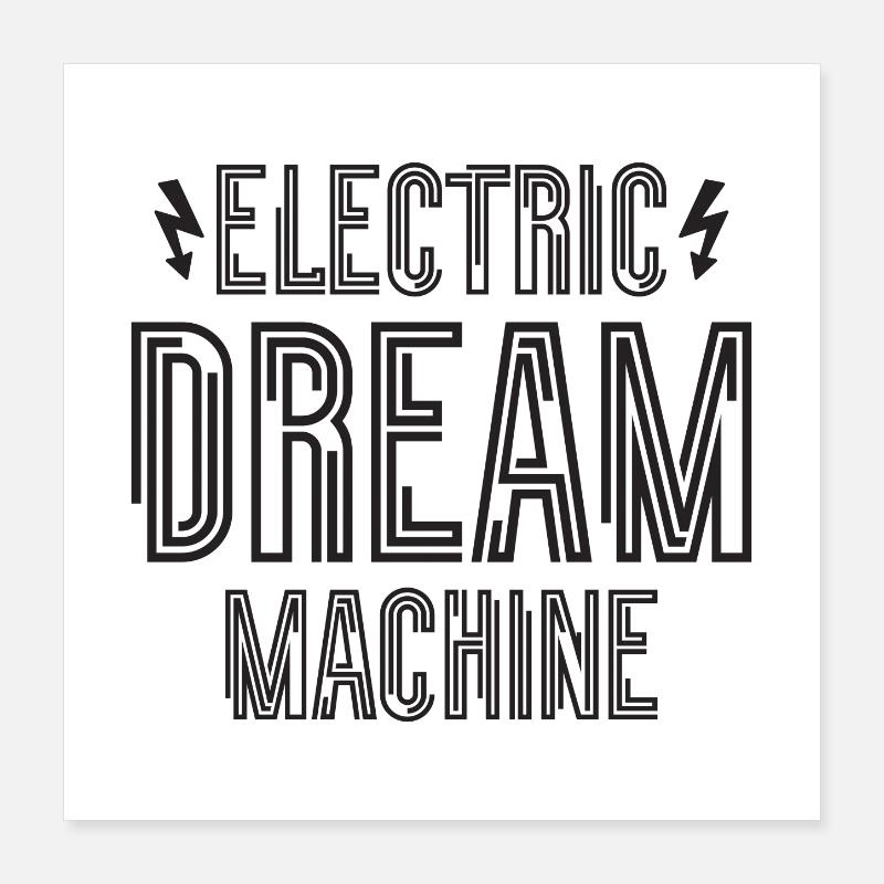 Electric Dream Machine Type 2 Supercharge Electric Poster 40 x 40 cm