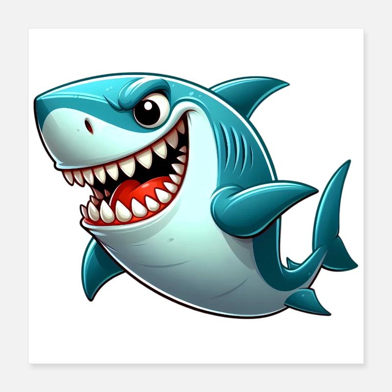 Requin Poster 40 x 40 cm