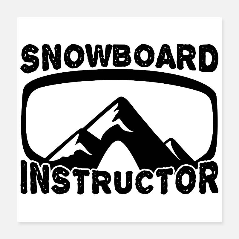 Moniteur de snowboard Poster 40 x 40 cm