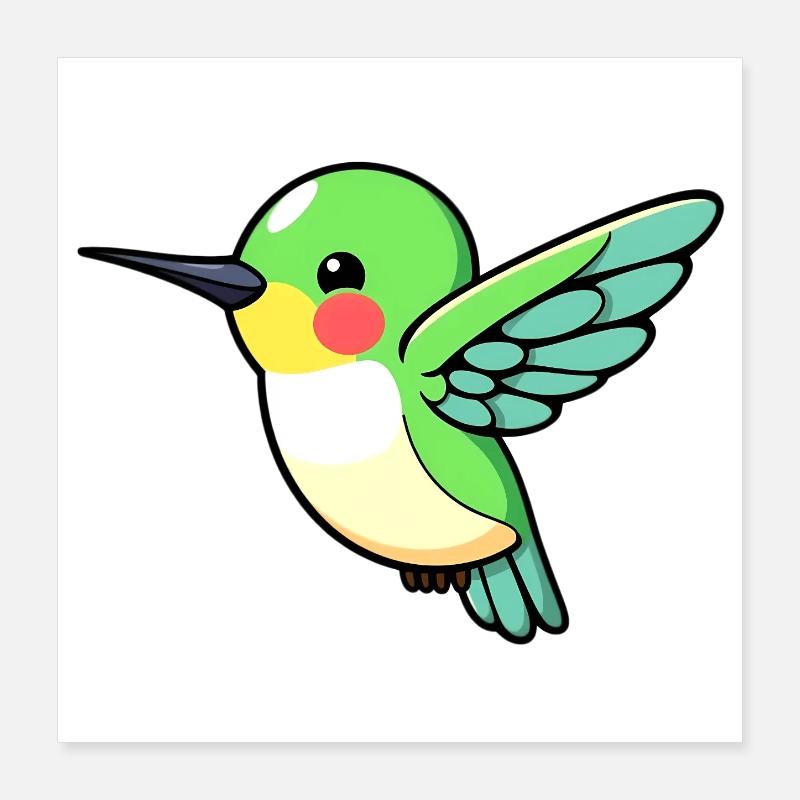 Colibri Poster 40 x 40 cm