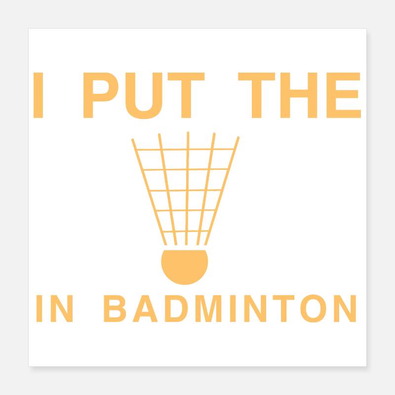Badminton Poster 40x40 cm