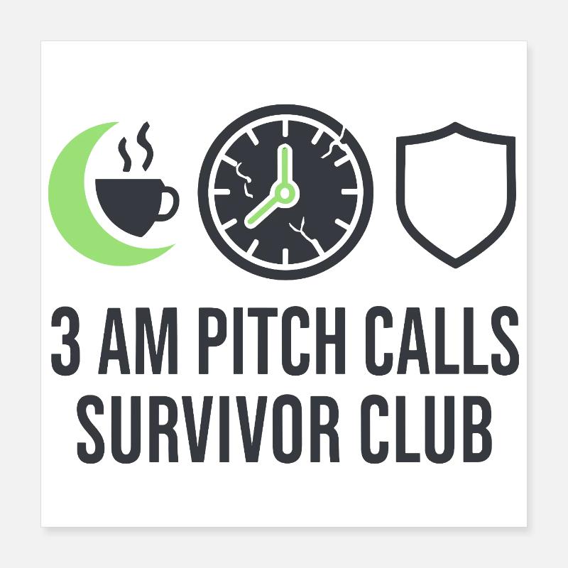 Startup Founder Survivor Burnout Recover Poster 16" x 16" (40x40 cm)
