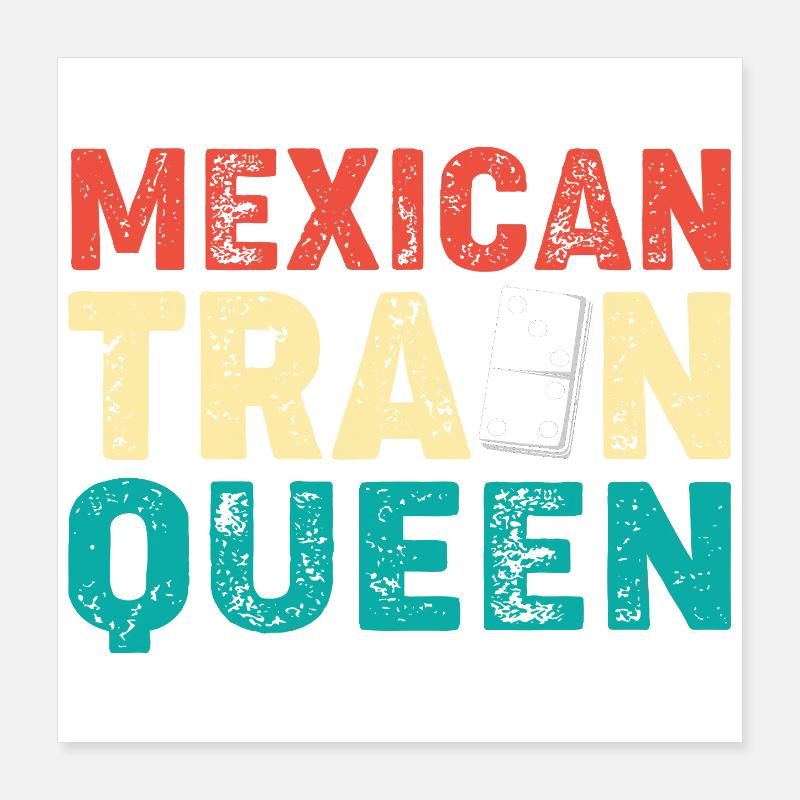 Domino Mexican Train Poster 40x40 cm