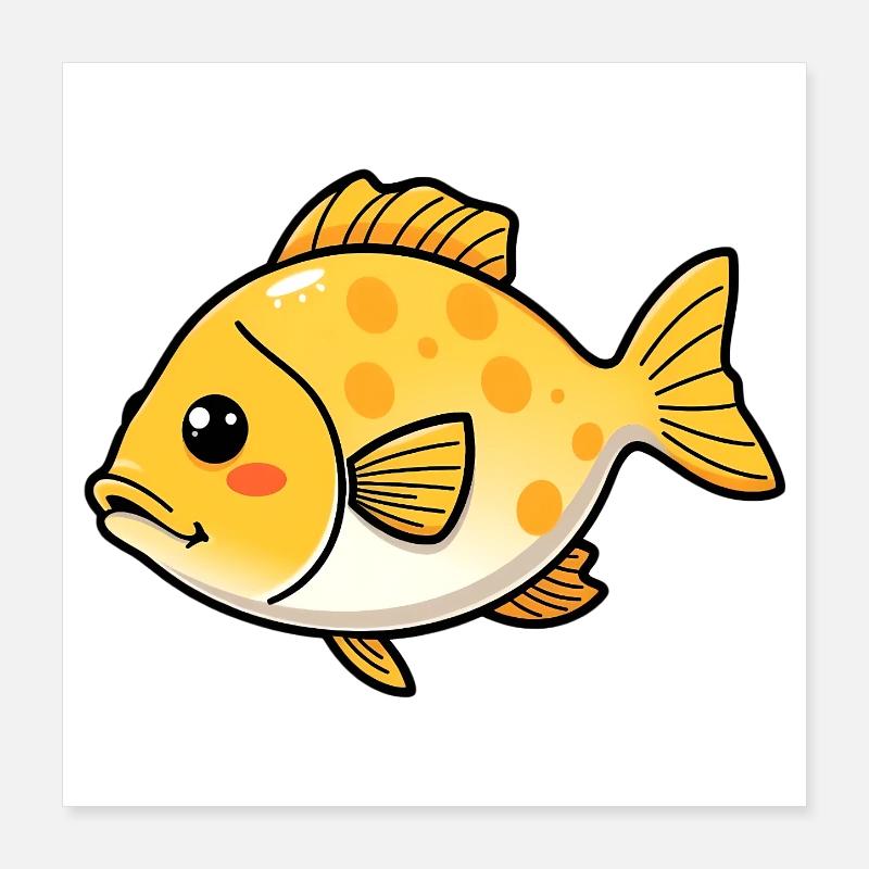 Fisch Poster 40x40 cm