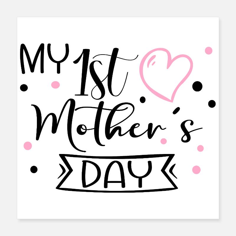 Erstes Muttertagsbaby Poster 40x40 cm