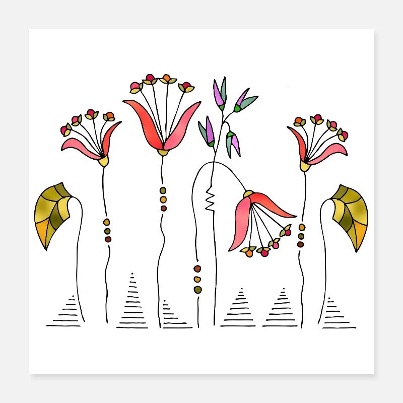 Fleur Poster 40 x 40 cm