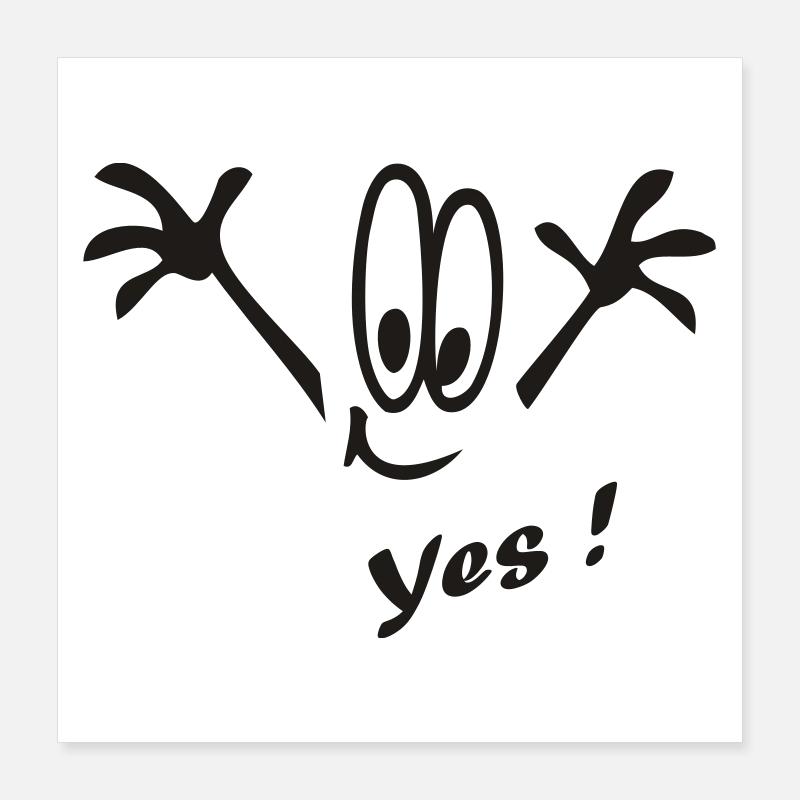 Yes ! Comic Poster 40x40 cm