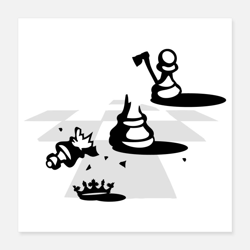 Échec et mat Poster 40 x 40 cm