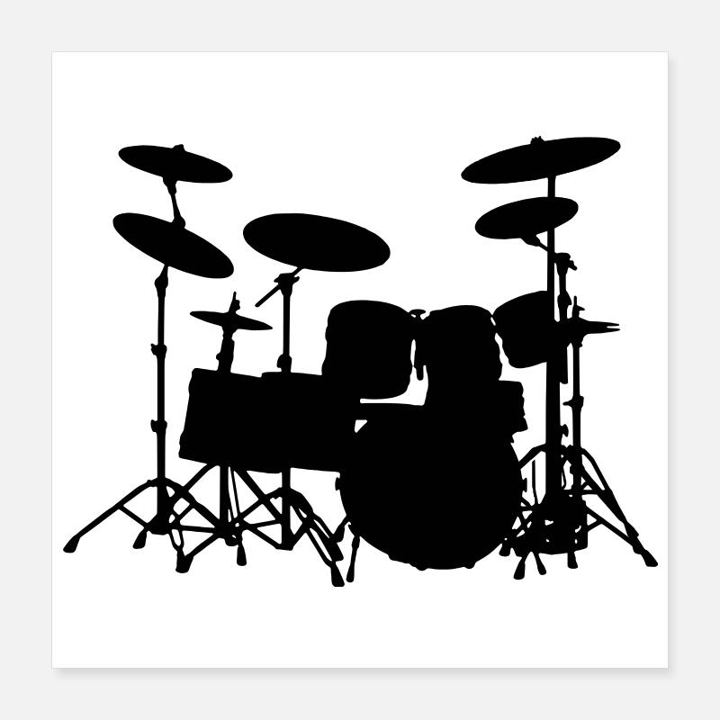 Drumset Poster 40x40 cm