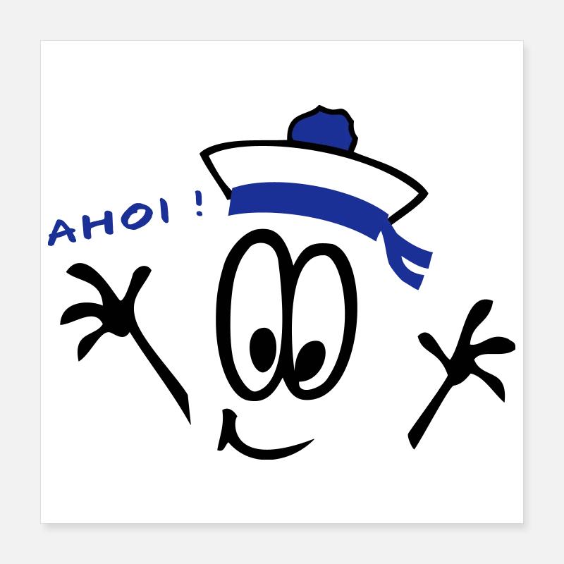 Matrose, ahoi, Comic Poster 40x40 cm