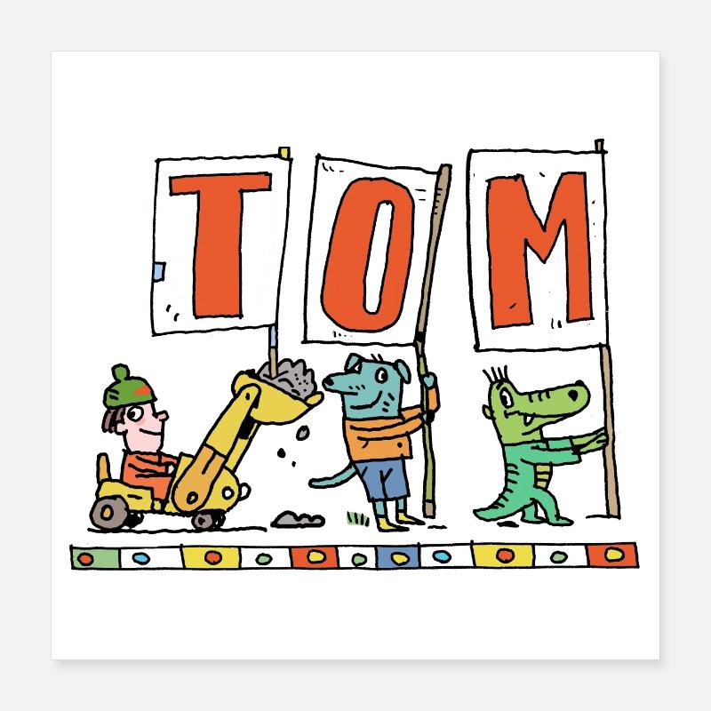 C’est l’anniversaire de TOM Poster 40 x 40 cm