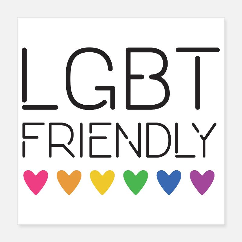 LGBT-freundlich Poster 40x40 cm