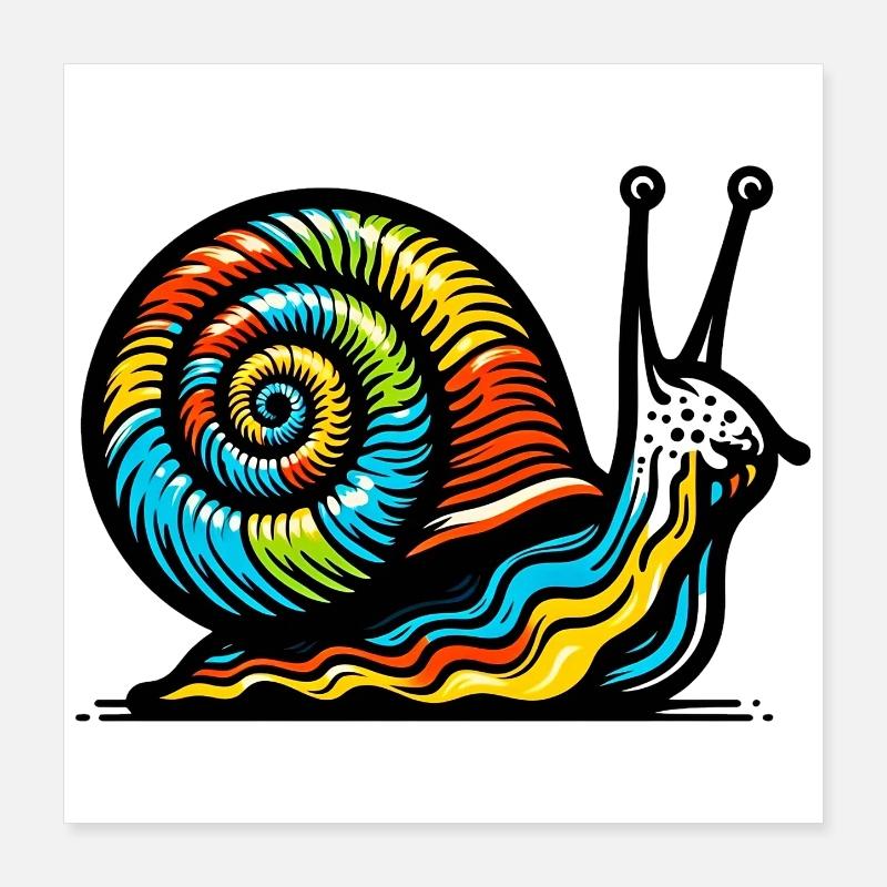 Escargot Poster 40 x 40 cm